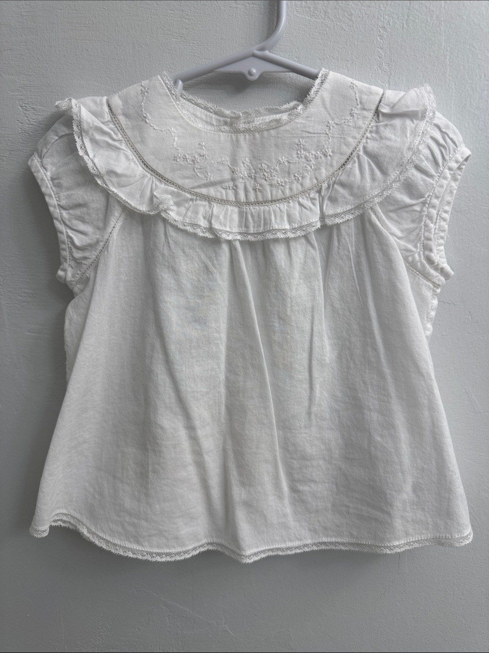 Bonpoint White Embroidered Top
